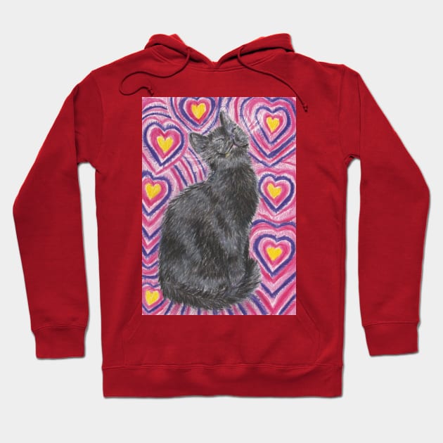 Happy cat Valentine Hoodie by SamsArtworks